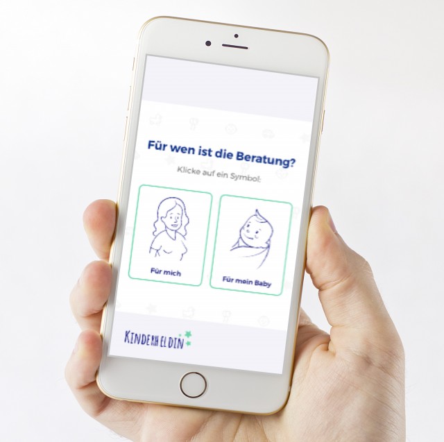 Die mobile Webseite von Kinderheldin.