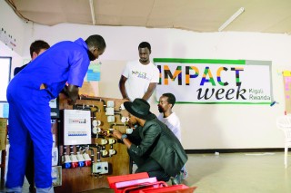 Teilnehmer der Impact Week in Rwanda